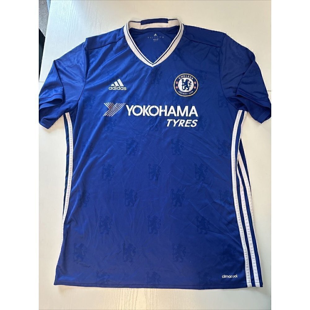 Chelsea Football Club 2016 - 2017 Home Football Shirt Jersey Adidas Sz L, Blue
